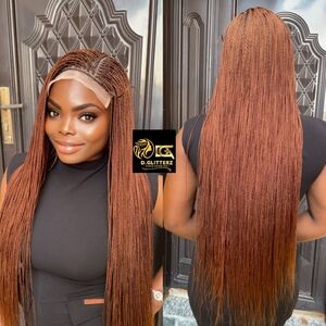 MICRO BOX BRAIDS BRAIDED WIG ON 7*7 LACE CLOSURE 35"